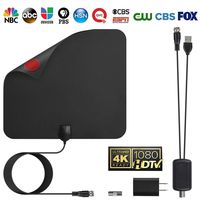 Coolmade 120Miles Directional TV Antenna - Indoor High Reception Amplified HDTV Antenna for TV Signals High Reception Digital TV Antenna for 4K/VHF/UHF/1080P Free Channels 13ft Coax