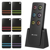 M WAY Key Finder, Wireless RF Item Locator Key Tracker Anti-Lost Alarm Keychain,1 RF Transmitter and 6 Receivers