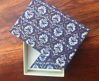 Block-Printed Notecard Set (Gold Geometric)