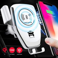 Wireless Charger Car Mount, One-Hand Auto Clamping Air Vent Phone Holder, 10W Fast Charging for Samsung Galaxy S9 S8 S7 Note 8. 7.5W Compatible with iPhone Xs XR X 8 and Qi Enabled Devices.