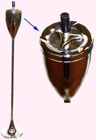 32" Chrome Telescopic Standing Ashtray with Spin Top