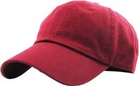 KB-LOW BUR Classic Cotton Dad Hat Adjustable Plain Cap. Polo Style Low Profile (Unstructured) (Classic) Burgundy Adjustable