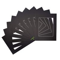 Golden State Art, Acid Free, Pack of 10 11x14 Black Picture Mats Mattes with White Core Bevel Cut for 8x10 Photo