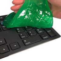 Axgo 2 Pack 80g Visbella Jelly Cleaning Putty Magic Gel Slime Remove Dust, Dirt, Hair, Crumbs for Car Interior Home Office Electronics PC Laptop Keyboard Air Vent Instrument, Color Random