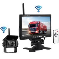 Wireless Backup Camera Podofo 7" HD TFT LCD Vehicle Rear View Monitor + Waterproof Back Up Camera Night Vision Parking System for Truck RV Trailer Bus