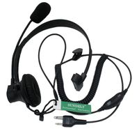 SUNDELY Over-Head Earpiece/Headset with Boom Mic &VOX for Midland/Alan GMRS/FRS GXT/LXT 2 Two Way Radios 2-pin Jack