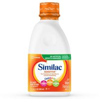 Similac Sensitive Infant Formula with Iron, For Fussiness and Gas, Baby Formula, Ready-to-Feed, Ready to Feed, 1 qt
