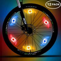 MACYWELL Bike Spoke Lights 6 Pack Led Bike Wheel Lights with Batteries Included Plus 6 Extra CR2032 Batteries Cycling Bicycle Decoration