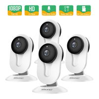 SMONET IP Security Camera, Home Security Camera Wireless with Two-Way Audio, Night Vision, Full HD 1080P 2.0 Mega-Pixel Indoor Surveillance Camera for Elder/Baby/Nanny/Pet Monitor (White,4Packs)