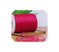Wine Red (10 Meters/Lot) 1/4''(6mm) Organza Ribbons Gift Wedding Christmas Decoration Wrapping Ribbons,Deep Fushia