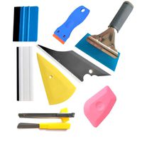9PCS Vehicle Glass Protective Film Car Window Wrapping Tint Vinyl Installing Tool: 4 Inch Felt Squeegee, Retractable 9mm Utility Knife and Snap-off Blades,Film Cutters