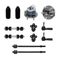 Detroit Axle - New Complete 12-Piece Front Suspension Kit Cadillac & Buick - 10-Year Warranty- 2 Front Wheel Hub & Bearings, 2 Lower Ball Joints, 4 Inner & Outer Tie Rod, 2 Sway Bar, 2 Tie Rod Boots...