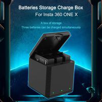 CapsA for DJI Insta360 One X Camera Storage Type Battery Intelligent Charging Charger Support Insta360 One X Camera Data Cable Fast Batteries Charged at The Same time (Black)