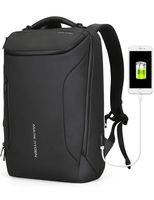 Water-proof Backpack Markryden large-capacity Modern rucksack Business Bags for men with USB Charging Port for School Travel hiking Work Pack Fits 17.3, 15.6 Inch Laptopop (Black (New))
