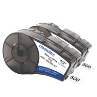 Samshion (M21-500-595-WT) Compatible Brady bmp21-plus Labels White Vinyl Label Tape for BMP21-PLUS,ID PAL, BMP21-LAB -0.75" Width, 21' Length, 2 Pack