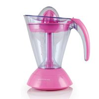 OVENTE Electric Citrus Juicer 34 Ounce with 2 Auto Reverse Cones and Strainer with Pulp Control, Quiet and 25 Watts Powerful Motor Makes Juicing Easier, Easy to Clean and Portable, Pink (JE1034P)