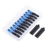 100pcs Fiber Optic Cable Adapter SC Single Mode Quick Fast Embedded Connector Connecting Adapter for FTTH