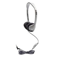 HamiltonBuhl Schoolmate On-Ear Stereo Headphone with Leatherette Cushions and in-line Volume, Pack of 3