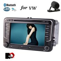 VW Car Stereo Navigator - in Dash Double Din Car Radio Multimedia DVD Player with 7" LCD Capacitive Touch Screen Headunit Bluetooth USB SD AM FM RDS Mirror Link CANBUS with Free Backup Camera