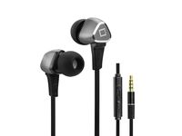 Cellet KEP35XBK Premium 3.5mm Hands Free Stereo In-Ear Headphones with Built-In Microphone and Multi-Function Remote, Silver