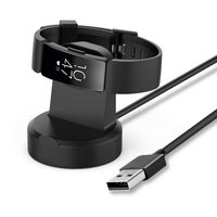LANMU Charger for Fitbit Inspire, Charging Dock Cradle Charger for Fitbit Inspire/Inspire HR Smart Watch with Power Charging Cable Cord (Black)