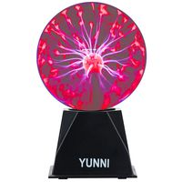 YUNNI Plasma Ball Light 6 Inch Plasma Lamp, Lightning Ball Touch & Sound Sensitive, Glass Magic Ball Lamp Nebula Sphere Globe Novelty Toy for Decorations/Kids/Bedroom/Gifts (AC Powered, Plug-in)