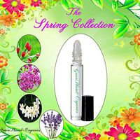 Set of 4 10ML Bottles: Floral Bliss Perfume Oil Collection (Rose, Tulips, Lilac & Lavender) Phthalate Free & Made In USA