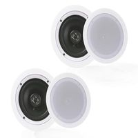 Pyle Pair 5.25" Flush Mount in-Wall in-Ceiling 2-Way Home Speaker System Spring Loaded Quick Connections Dual Polypropylene Cone Polymer Tweeter Stereo Sound 150 Watts (PDIC1651RD)