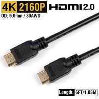 HDMI to HDMI Cord, HDMI Cable - 4K Resolution UHD 2.0b Ready - Supports Ethernet HDR Video Ultra HD Bandwidth 18Gbps - Audio Return Channel - High Speed HDMI Cable