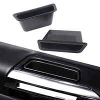 DXGTOZA 2PCS Black Front Row Door Side Storage Box Handle Pocket Armrest Phone Container Tray for Ford Mustang 2015 2016 2017 2018 2019