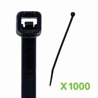 NavePoint 6 Inch Nylon UV Resistant Cable Wire Zip Tie 50 lbs - Black 1000 Pack Lot Pcs Qty