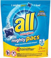 All Mighty Pacs Original 4X Concentrated Laundry Detergent , 24 CT (Pack of 6)