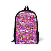 CHAQLIN Lovely Cartoon Animal Cat Pattern Ladies Pack Durable Backack Pink