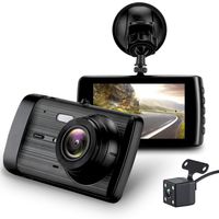 Dash Cam, Car Camera Dashboard Camera Recorder Car DVR 1080P HD Night Vision, Wide-Angle Car Video Recorder with 3.7" LCD inch Display Video G-Sensor Loop Recording (Black) (Black)