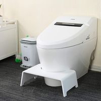 Zqasales Folding Squatting Toilet Stool-Toilet Household Non-Slip Children's Multi-Function Toilet Stool Anti-Skid Increased Thickening Stool