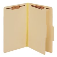 Globe-Weis/Pendaflex Classification Folders, 2/5 Cut Tab, 1 Divider, Bonded Fasteners, Legal Size, Manila, 10 Folders Per Box (98621GW)