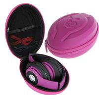 Hermitshell Hard EVA Travel Case for iJoy Matte Rechargeable Wireless Bluetooth Foldable Over Ear Headphones (Pink)