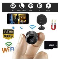 32GB WiFi Full HD 1080P Mini Camera Wireless Indoor Home Small Cam Security Cameras Nanny Cam with Motion Detection Night Vision
