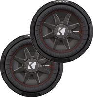 (2) Kicker 43CWRT102 10" Subwoofers Totaling 1600 Watt With 2-Ohm DVC