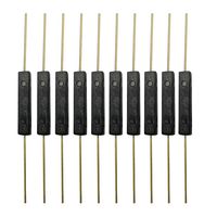 Gebildet 10pcs Plastic Reed Switch Reed Contact Normally Open (N/O) Magnetic Induction Switch (2.5mm×14mm)