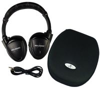 Wisconsin Auto Supply MDZHP-FF-BLK-(1) Black Wireless Headphone (2 Channel Fold Flat DVD Player with Case and 3.5 mm Auxiliary Cord)