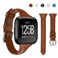Lintelek Silicone Replacement Bands Compatible with Fitbit Versa, Eco-Friendly Wristband Breathable Soft Bands Washable Straps for 5.5-8.5 Inches, Quick Drying (Large, Brown)