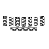 Ferreus Industries Grille Insert Guard Mesh Punch Black Powdercoat fits: 2011-2013 Jeep Cherokee TRK-142-04-Black-a