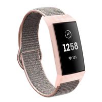 VEAQEE Nylon Bands Compatible with Charge 3 & 3 SE Women Man Soft Nylon Band Breathable Quick Release Sport Replacement Accessories Wristband, 5.3''- 8.7''