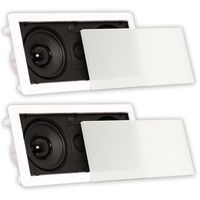 Theater Solutions LCR525 in Wall Speakers Compact Home Theater 2 Speaker Set