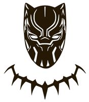 Black Panther New Movie Vinyl Sticker Decals for Car Bumper Window MacBook pro Laptop iPad iPhone (4" x 3.4", Black)