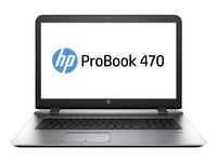 HP ProBook 470 G3 17.3" Business Notebook - Intel Core i7-6500U, 2GB AMD Radeon R7 Graphics, 8GB DDR4, 128GB SSD + 1TB HDD, 1920 x 1080 Full HD Anti-Glare, Windows 7 Professional, Backlit Keyboard