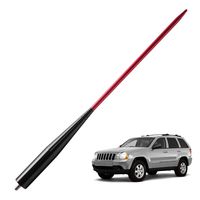 JAPower Replacement Antenna Compatible with Jeep Grand Cherokee 1993-2010 | 13 inches-Black Red
