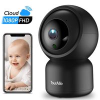 Pet Camera - TourAlle 1080P Home Security Camera Baby Camera w/ 360°Pan&Tilt, Encrypted Cloud, Motion Detection, 2-way Audio & Night Vision, 2.4Ghz Wifi Indoor Dog Camera with Phone App