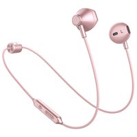 Picun Wireless Headphones 10 Hrs Playback Sport Bluetooth Headphones HiFi Stereo Sound in-Ear Anti-Fall Off Earbuds with Mic, IPX5 Waterproof Magnetic Earphones for Workout Gym Running (Rose Gold)